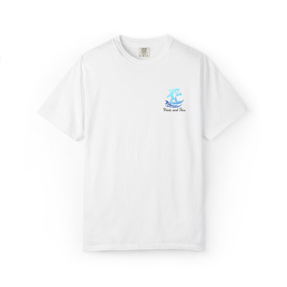 Unisex Garment-Dyed T-Shirt with Vibrant Ocean Design - Relaxed Summer Vibe, Perfect for Beach Lovers, Casual Wear, Travel, Gifts