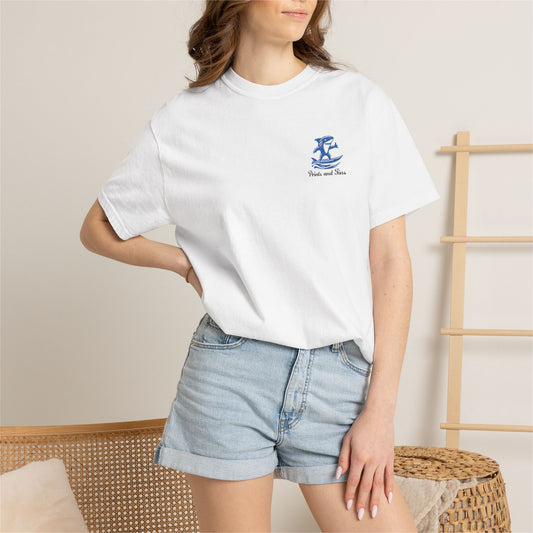Unisex Garment-Dyed T-Shirt with Vibrant Ocean Design - Relaxed Summer Vibe, Perfect for Beach Lovers, Casual Wear, Travel, Gifts