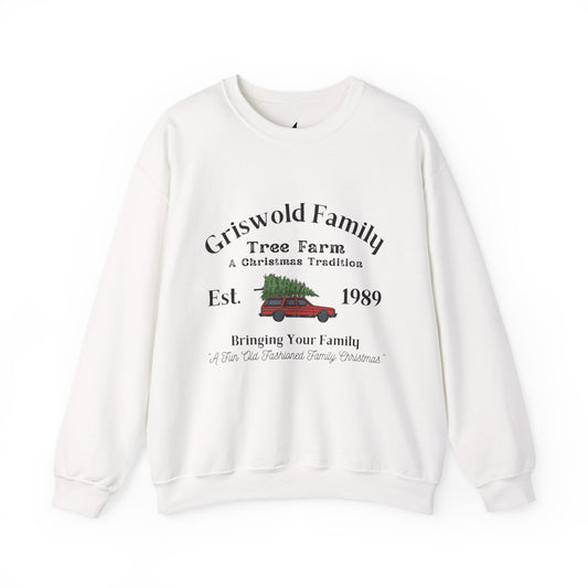 Griswold Family Christmas Tree Farm Sweatshirt, Holiday Crewneck Jumper, Christmas Vacation Sweater, Xmas Movie Fan Apparel, Winter Clothing