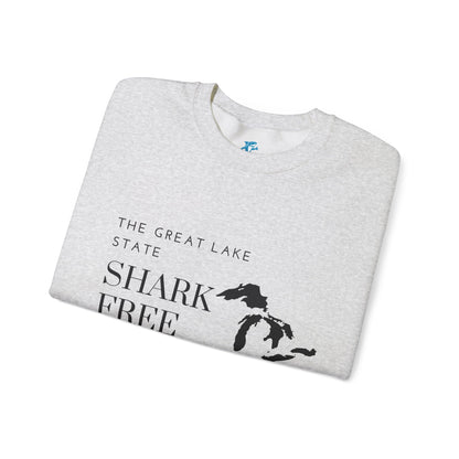Great Lake State Shark Free sweatshirt | Michigan map text design