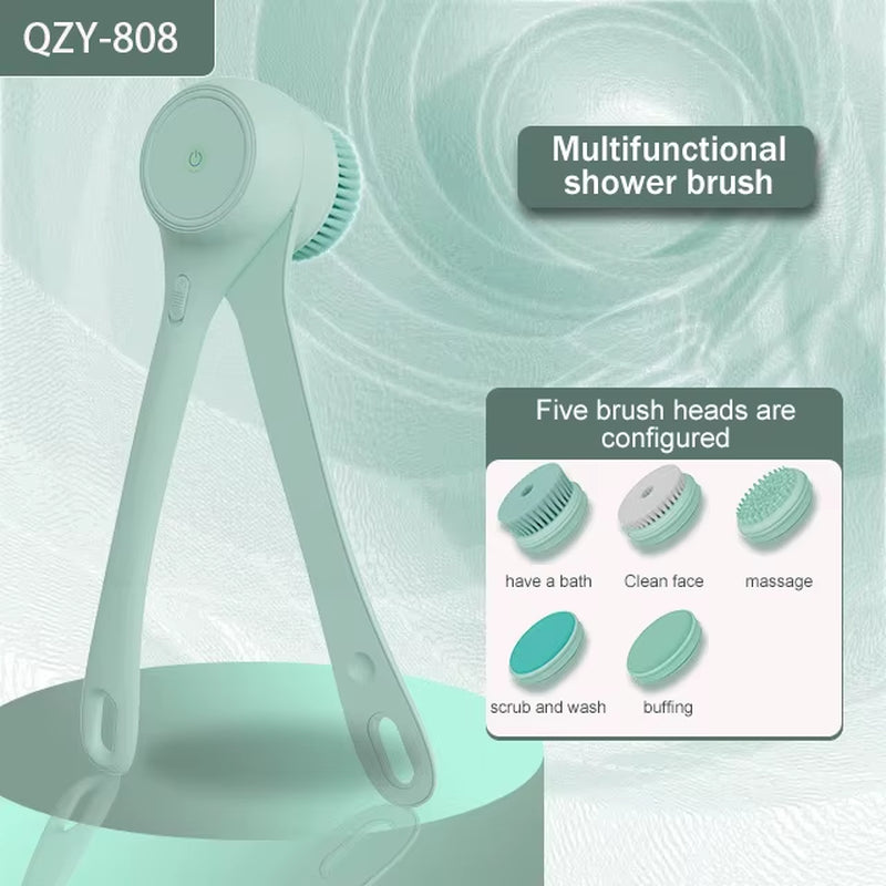 2025 Electric Body Brush and Back Scrubber for Shower Use