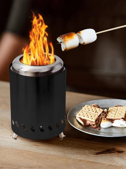 Smokeless Tabletop Fire Pit Indoor Outdoor Table Top Firepit Mini Fire Pit Wood Burning or Pellet Fueled Portable Bonfire