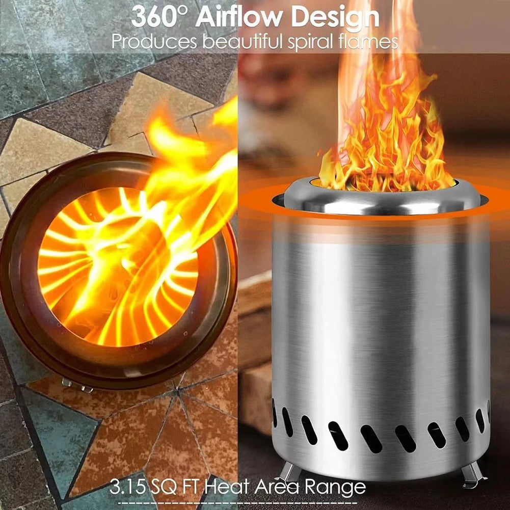 Smokeless Tabletop Fire Pit Indoor Outdoor Table Top Firepit Mini Fire Pit Wood Burning or Pellet Fueled Portable Bonfire
