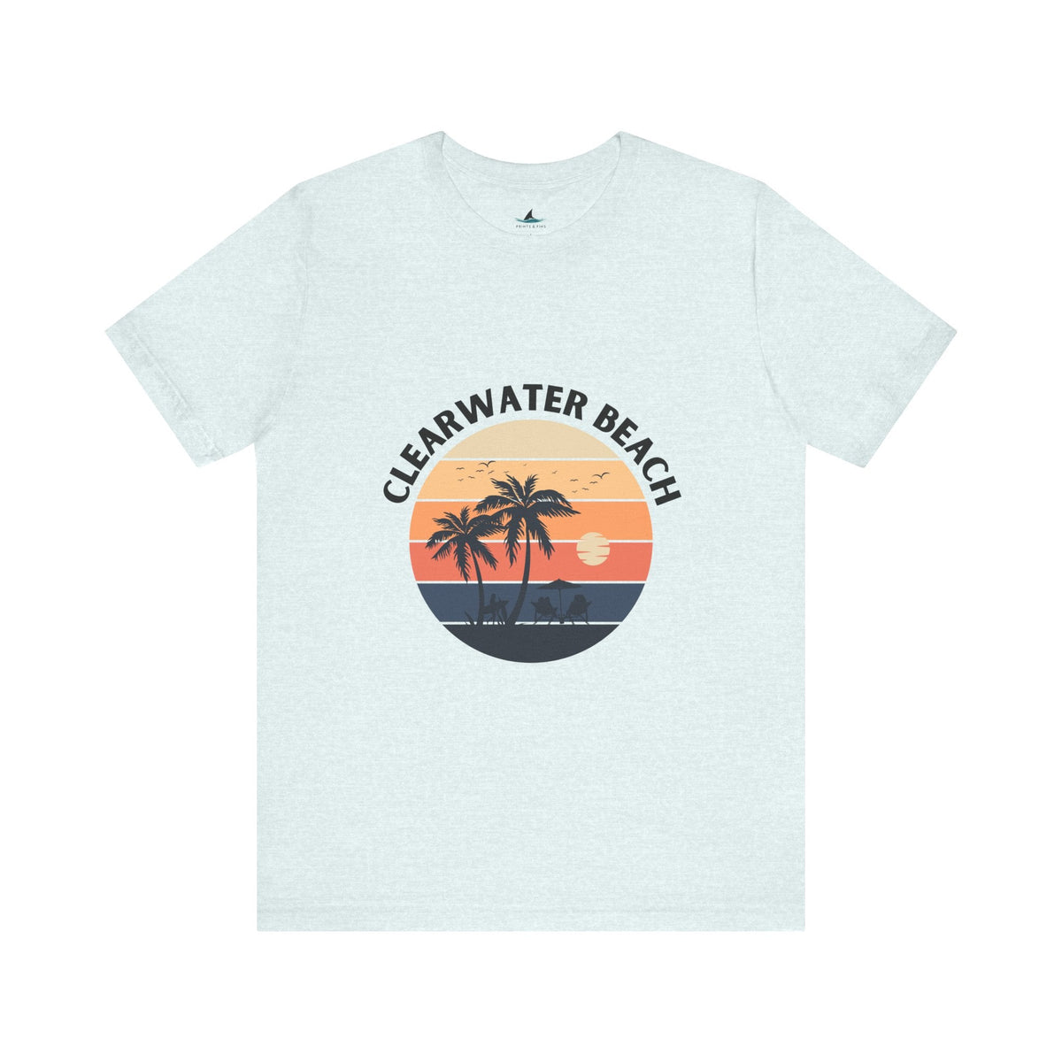 Clearwater Beach Jersey Short Sleeve Tee - Prints and Fins