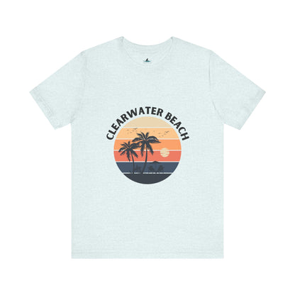 Clearwater Beach Jersey Short Sleeve Tee - Prints and Fins