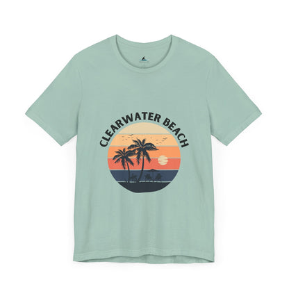 Clearwater Beach Jersey Short Sleeve Tee - Prints and Fins