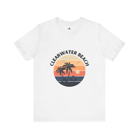 Clearwater Beach Jersey Short Sleeve Tee - Prints and Fins