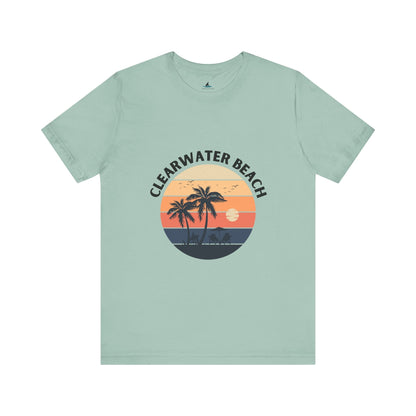 Clearwater Beach Jersey Short Sleeve Tee - Prints and Fins