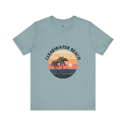 Clearwater Beach Jersey Short Sleeve Tee - Prints and Fins