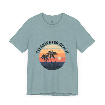 Clearwater Beach Jersey Short Sleeve Tee - Prints and Fins