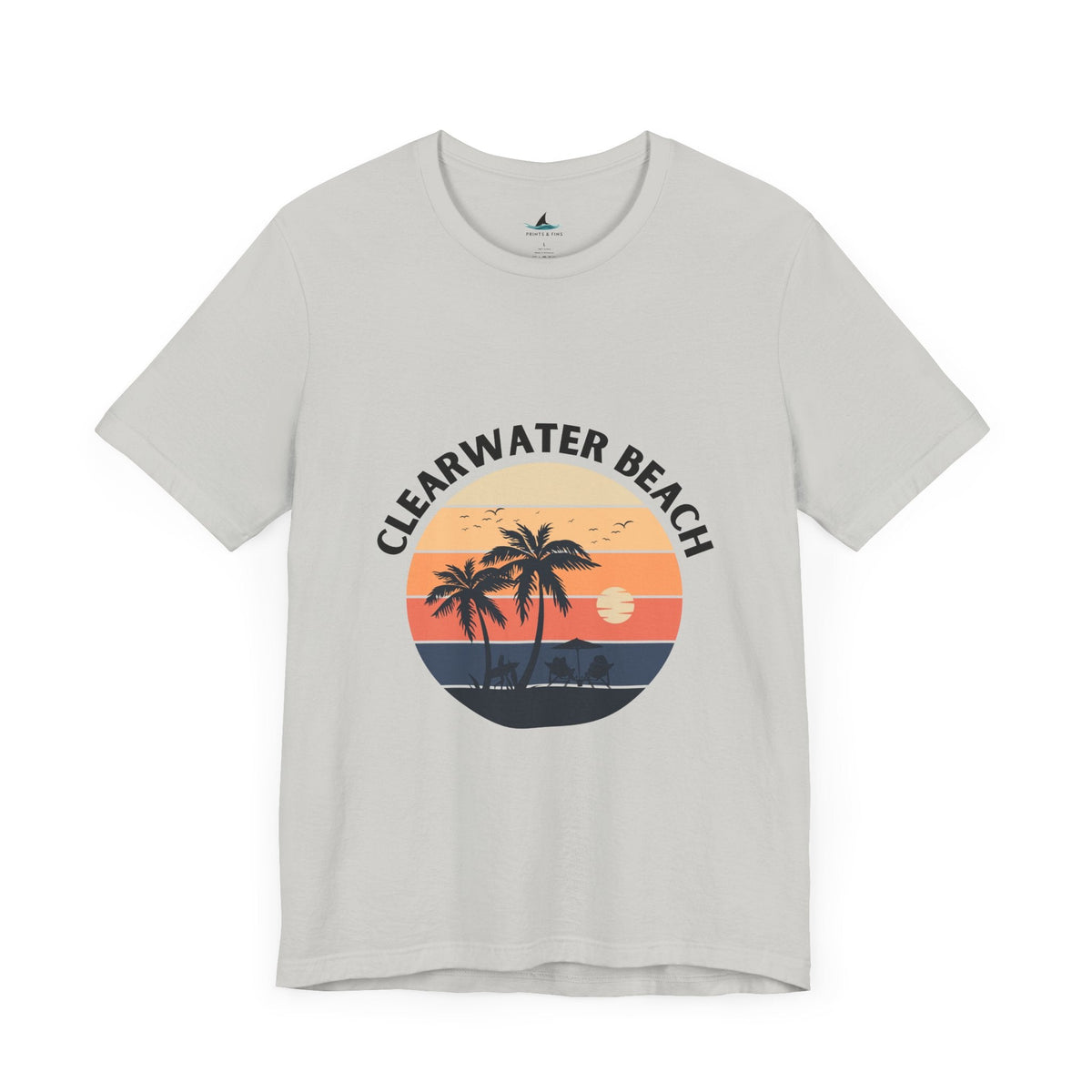 Clearwater Beach Jersey Short Sleeve Tee - Prints and Fins