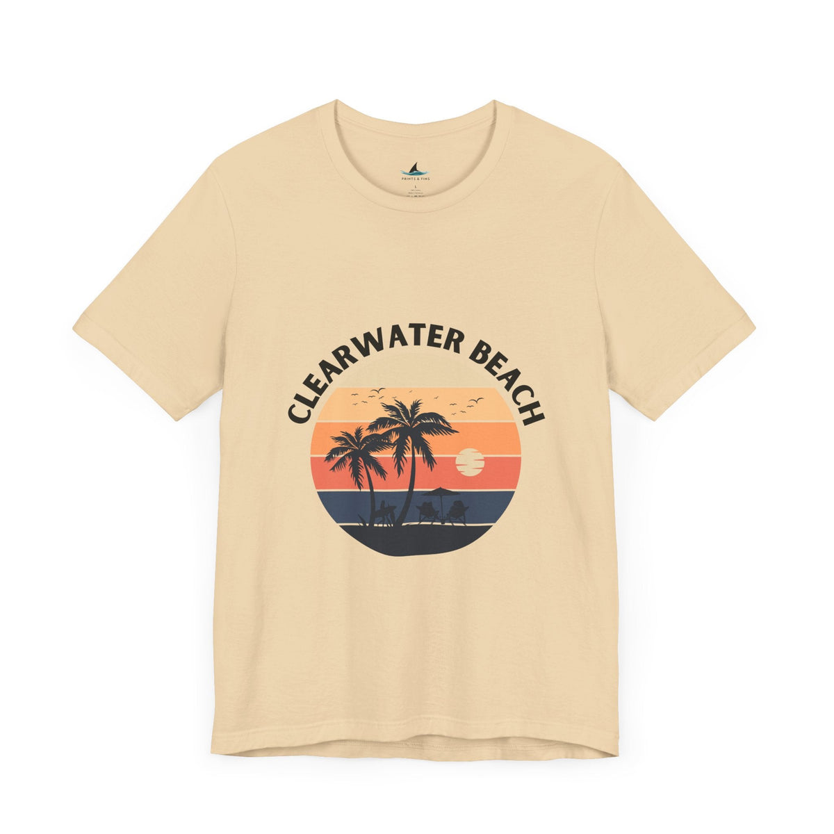 Clearwater Beach Jersey Short Sleeve Tee - Prints and Fins