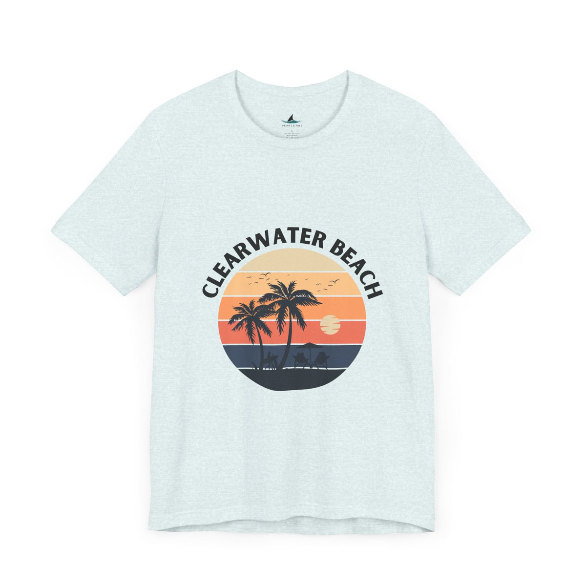 Clearwater Beach Jersey Short Sleeve Tee - Prints and Fins
