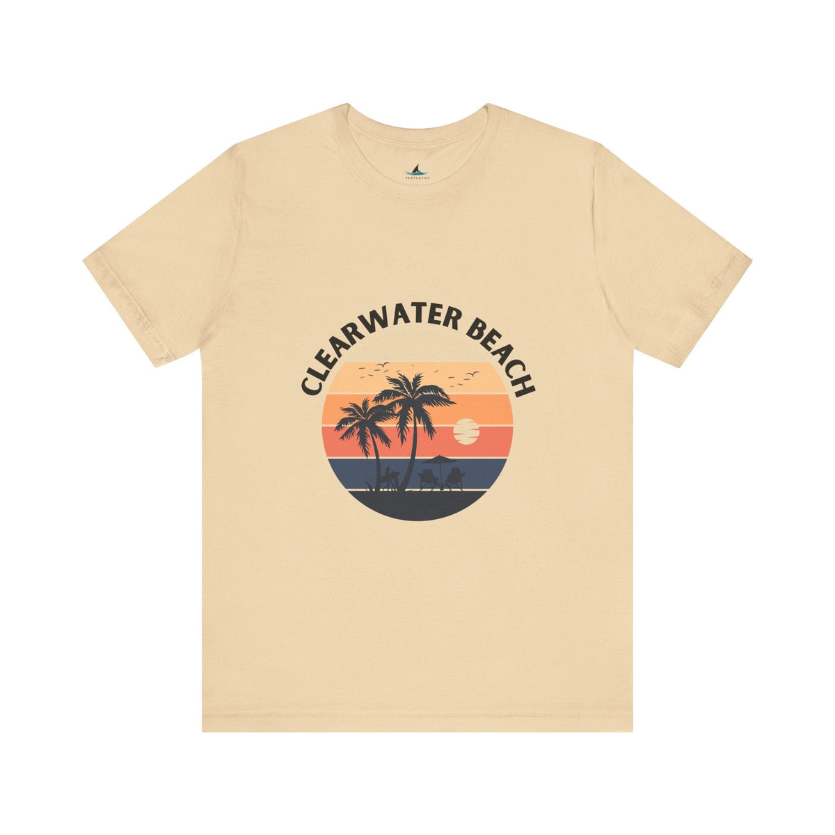 Clearwater Beach Jersey Short Sleeve Tee - Prints and Fins