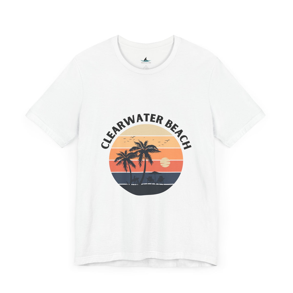 Clearwater Beach Jersey Short Sleeve Tee - Prints and Fins