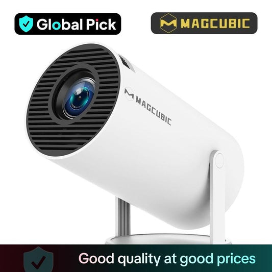 GLOBAL PICK Magcubic Portable Projector HY300 Pro, Android 11 Dual Wifi6 260ANSI Allwinner H713 BT5.0 1080P 1280*720P Projector, Multifunctional Projector for Home Cinema, Outdoor, Home Essentials, LED Projector