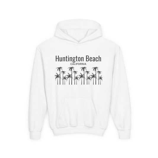 Huntington Beach Youth Hooded Sweatshirt - Prints and Fins