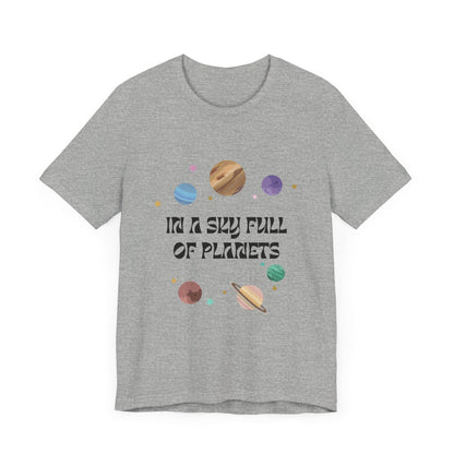 In a Sky Full Of Planets Be Pluto Jersey Short Sleeve Tee - Prints and Fins