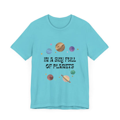 In a Sky Full Of Planets Be Pluto Jersey Short Sleeve Tee - Prints and Fins