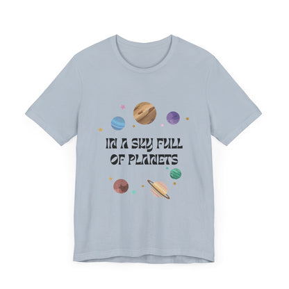 In a Sky Full Of Planets Be Pluto Jersey Short Sleeve Tee - Prints and Fins