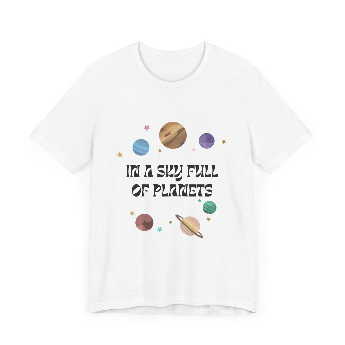 In a Sky Full Of Planets Be Pluto Jersey Short Sleeve Tee - Prints and Fins