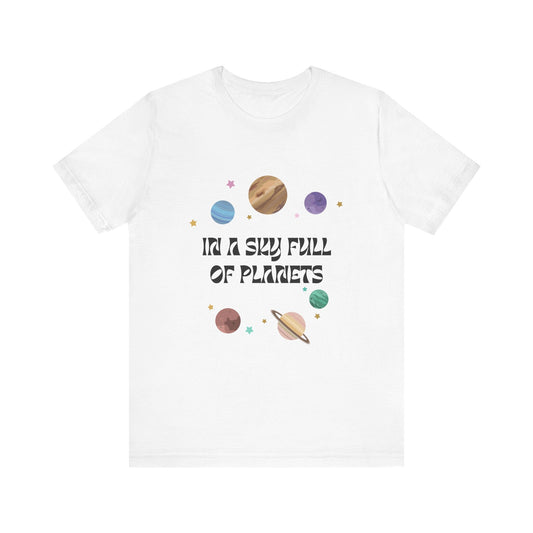 In a Sky Full Of Planets Be Pluto Jersey Short Sleeve Tee - Prints and Fins