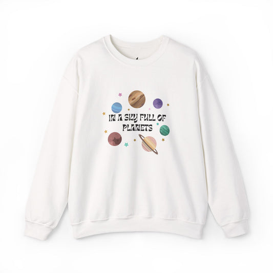 In A Sky Full Of Planets - Crewneck Sweatshirt - Prints and Fins