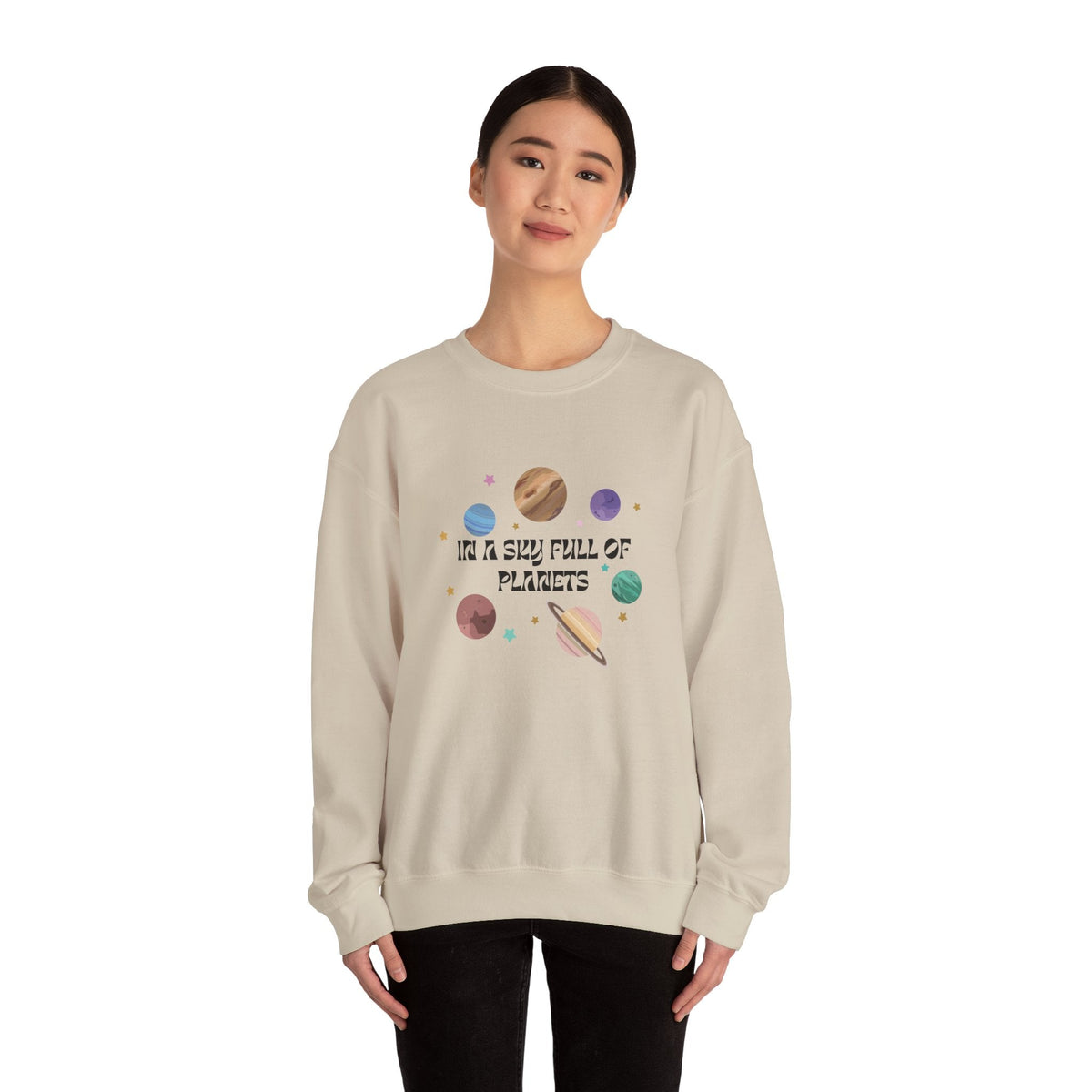 In A Sky Full Of Planets - Crewneck Sweatshirt - Prints and Fins