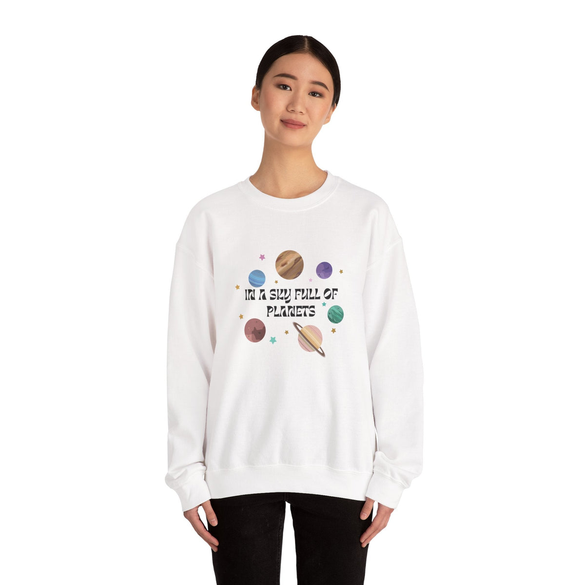 In A Sky Full Of Planets - Crewneck Sweatshirt - Prints and Fins