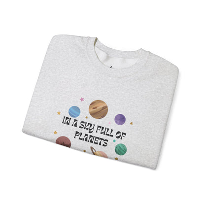 In A Sky Full Of Planets - Crewneck Sweatshirt - Prints and Fins