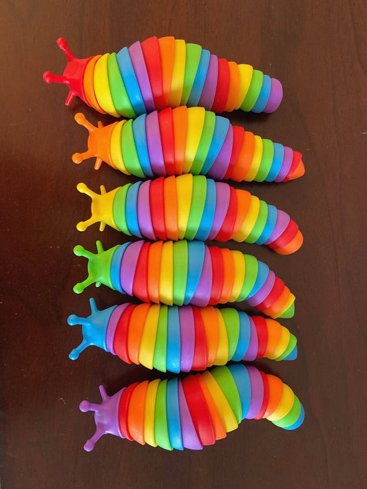 Large Rainbow Fidget Toy - Stress Relief and Sensory Tool with Vibrant Rainbow Design - Smooth Design for Tactile Stimulation and Relaxation - Prints and Fins