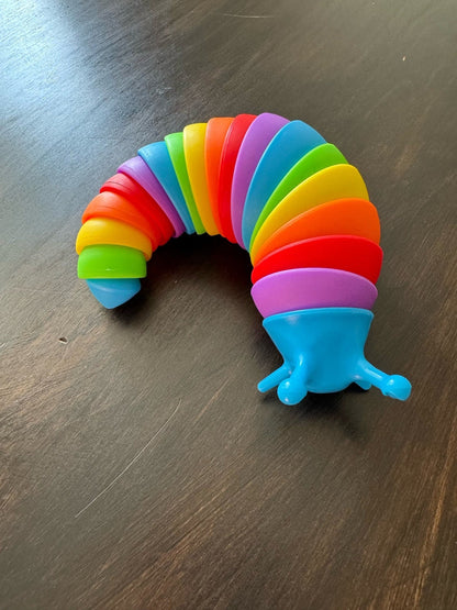 Large Rainbow Fidget Toy - Stress Relief and Sensory Tool with Vibrant Rainbow Design - Smooth Design for Tactile Stimulation and Relaxation - Prints and Fins