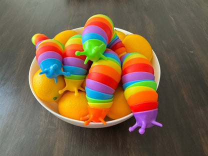 Large Rainbow Fidget Toy - Stress Relief and Sensory Tool with Vibrant Rainbow Design - Smooth Design for Tactile Stimulation and Relaxation - Prints and Fins