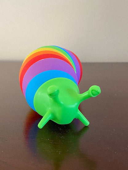 Large Rainbow Fidget Toy - Stress Relief and Sensory Tool with Vibrant Rainbow Design - Smooth Design for Tactile Stimulation and Relaxation - Prints and Fins