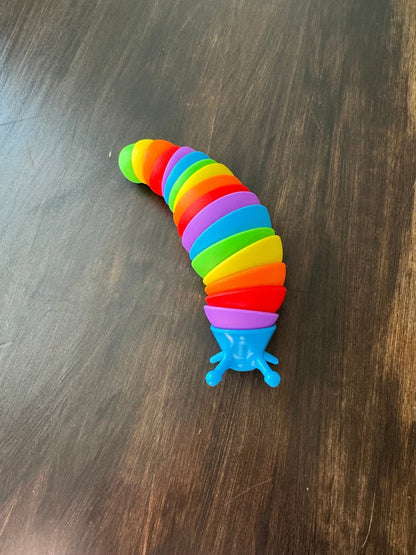Large Rainbow Fidget Toy - Stress Relief and Sensory Tool with Vibrant Rainbow Design - Smooth Design for Tactile Stimulation and Relaxation - Prints and Fins
