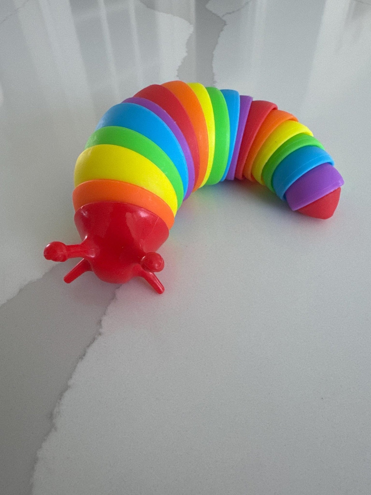 Large Rainbow Fidget Toy - Stress Relief and Sensory Tool with Vibrant Rainbow Design - Smooth Design for Tactile Stimulation and Relaxation - Prints and Fins