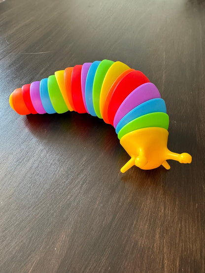 Large Rainbow Fidget Toy - Stress Relief and Sensory Tool with Vibrant Rainbow Design - Smooth Design for Tactile Stimulation and Relaxation - Prints and Fins