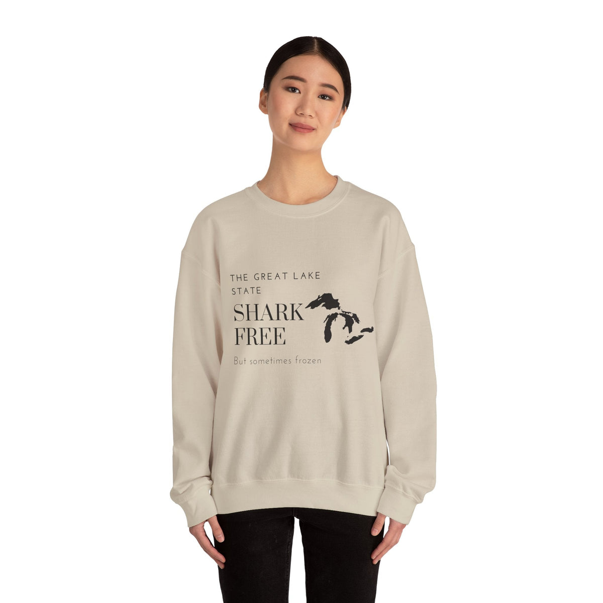 Michigan The Great Lake State - Crewneck Sweatshirt - Prints and Fins