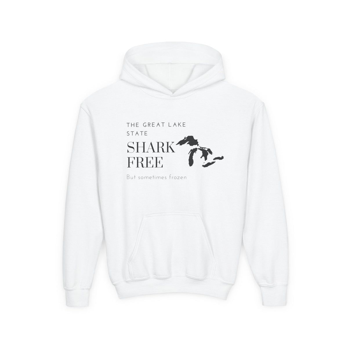 Michigan The Great Lake State Youth Hooded Sweatshirt - Prints and Fins