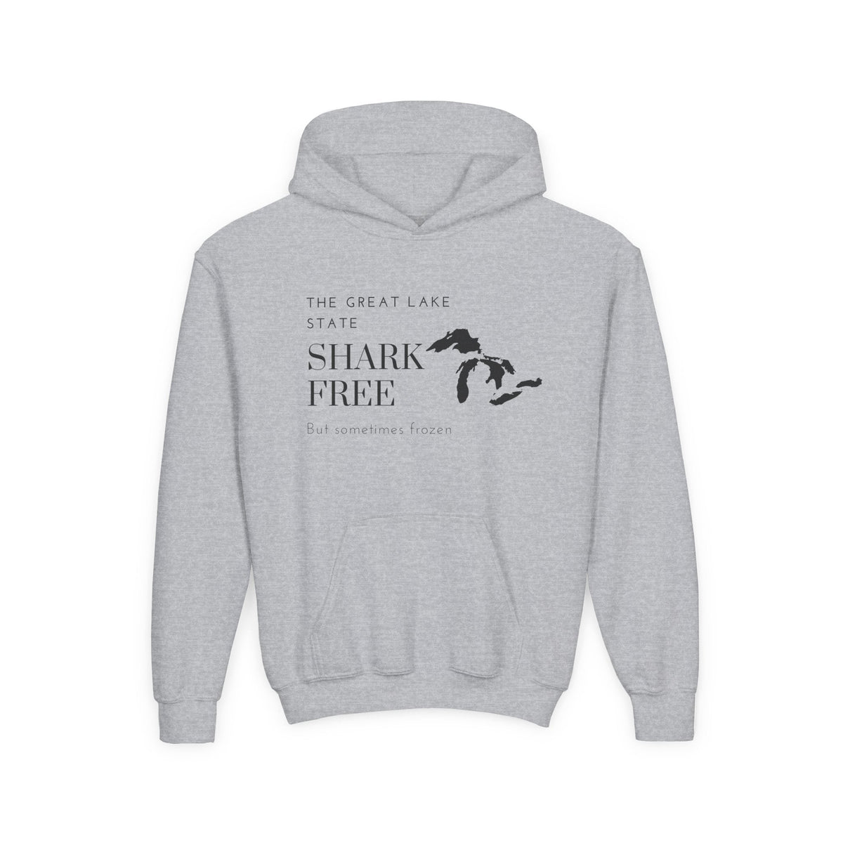 Michigan The Great Lake State Youth Hooded Sweatshirt - Prints and Fins