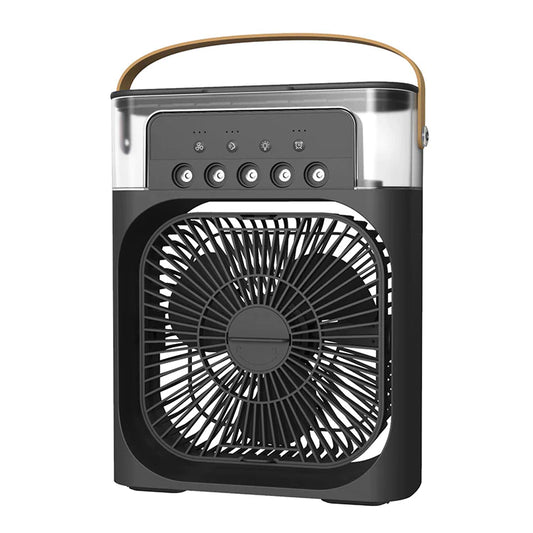 USB Air Humidifier Fan with Adjustable Speed LED Night Light  Gentle Water Mist for Home or Office Comfort