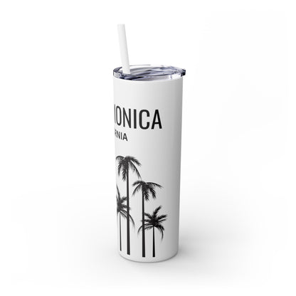 Santa Monica Skinny Tumbler with Straw, 20oz - Prints and Fins
