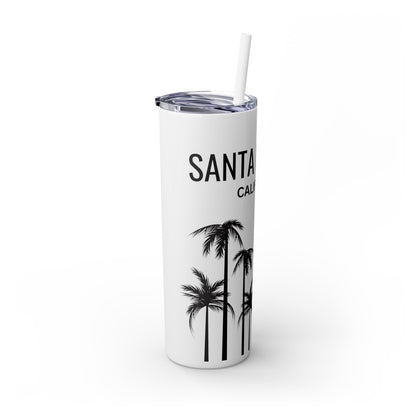Santa Monica Skinny Tumbler with Straw, 20oz - Prints and Fins