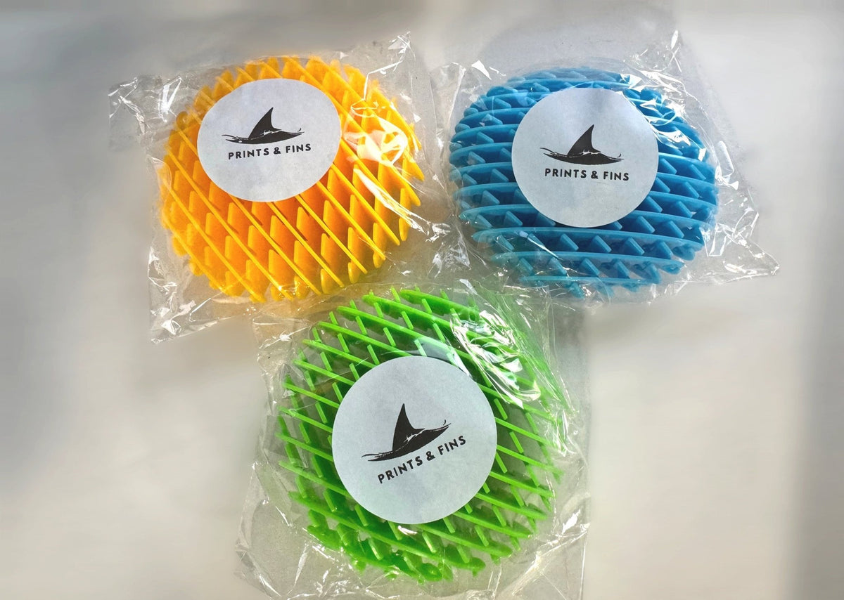 Shape - Shifting Fidget Worm - Sensory Stress Reliever for Kids Adults Fun Handheld Anxiety Relief Tool - Prints and Fins