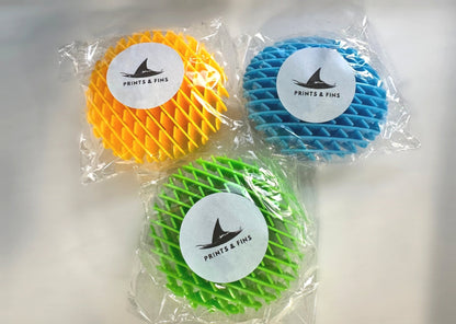 Shape - Shifting Fidget Worm - Sensory Stress Reliever for Kids Adults Fun Handheld Anxiety Relief Tool - Prints and Fins