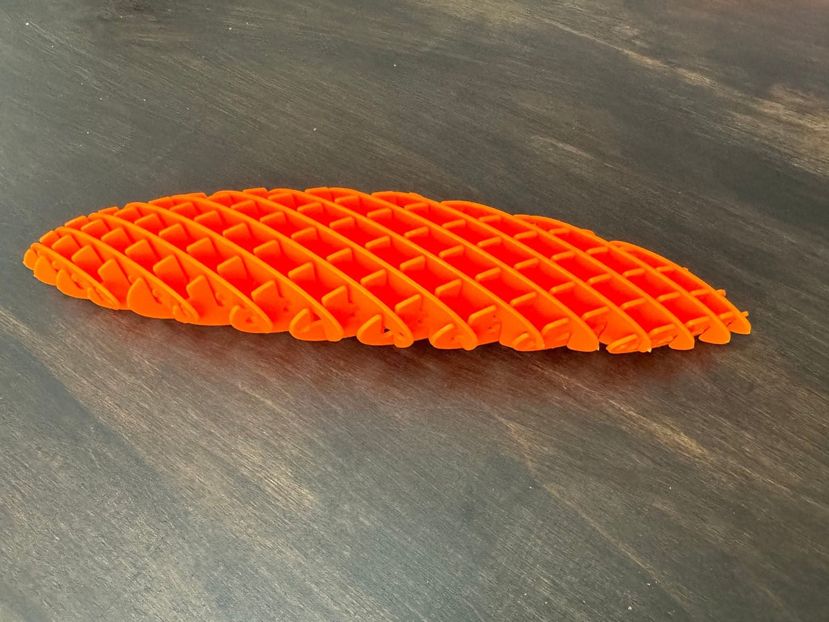 Shape - Shifting Fidget Worm - Sensory Stress Reliever for Kids Adults Fun Handheld Anxiety Relief Tool - Prints and Fins