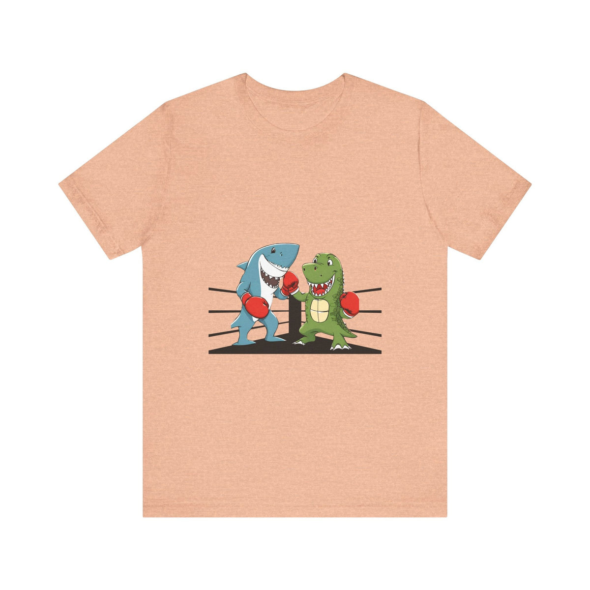 Shark vs Crocodile fight | Unisex Jersey Short Sleeve Tee Color Options - Prints and Fins