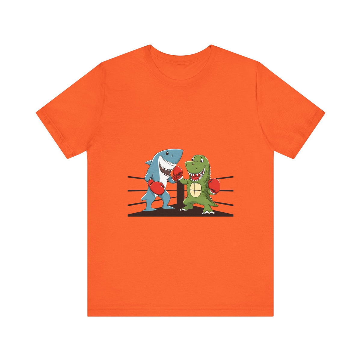 Shark vs Crocodile fight | Unisex Jersey Short Sleeve Tee Color Options - Prints and Fins
