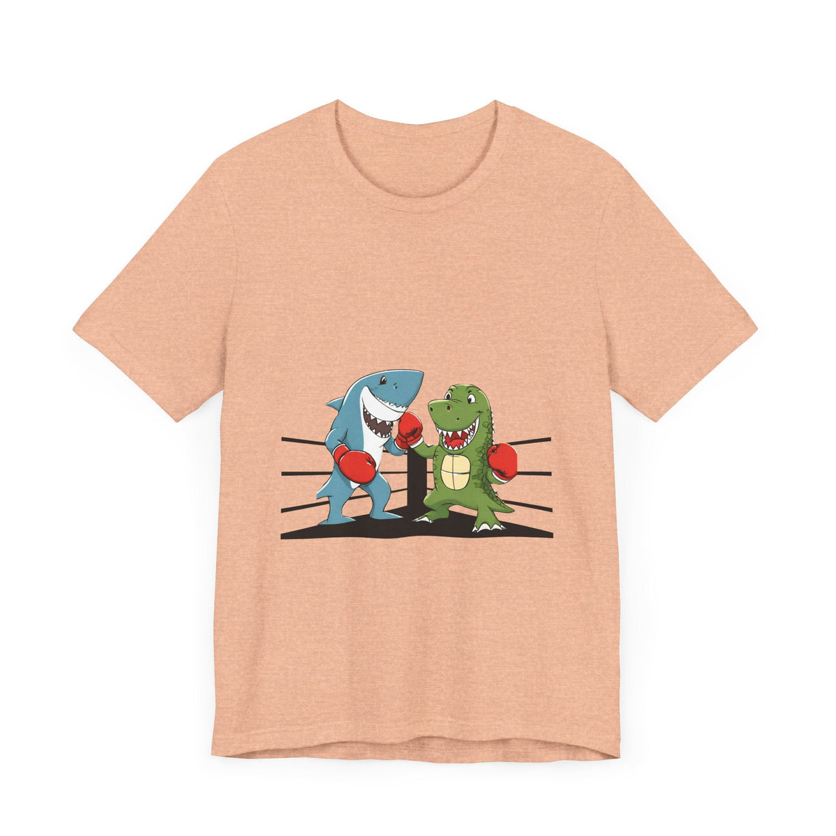 Shark vs Crocodile fight | Unisex Jersey Short Sleeve Tee Color Options - Prints and Fins