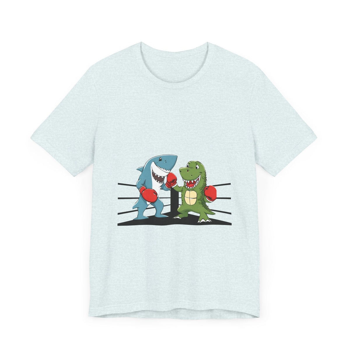 Shark vs Crocodile fight | Unisex Jersey Short Sleeve Tee Color Options - Prints and Fins